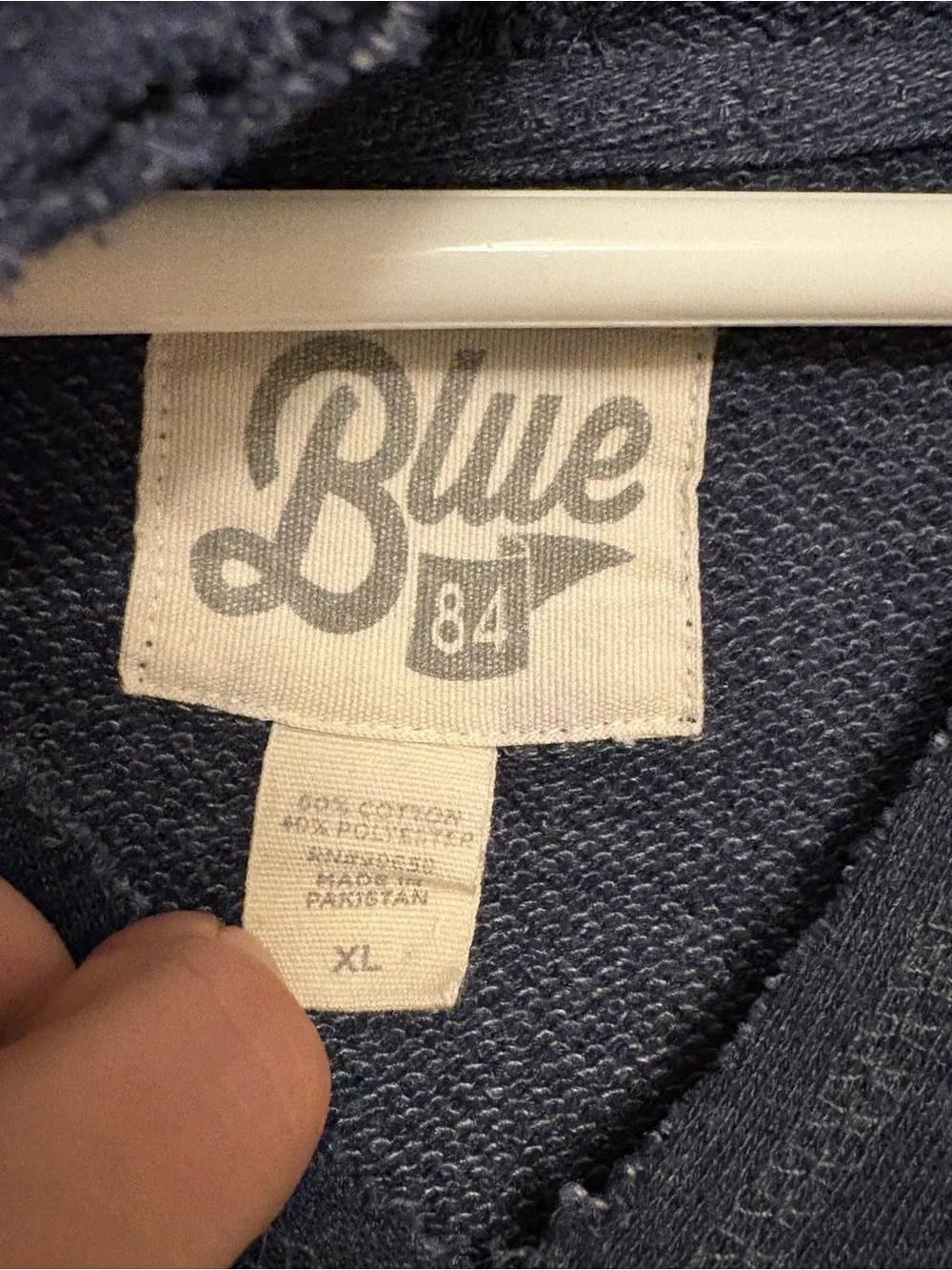 Rue 21 Los Angeles Navy Distressed Pullover Hoodie XL